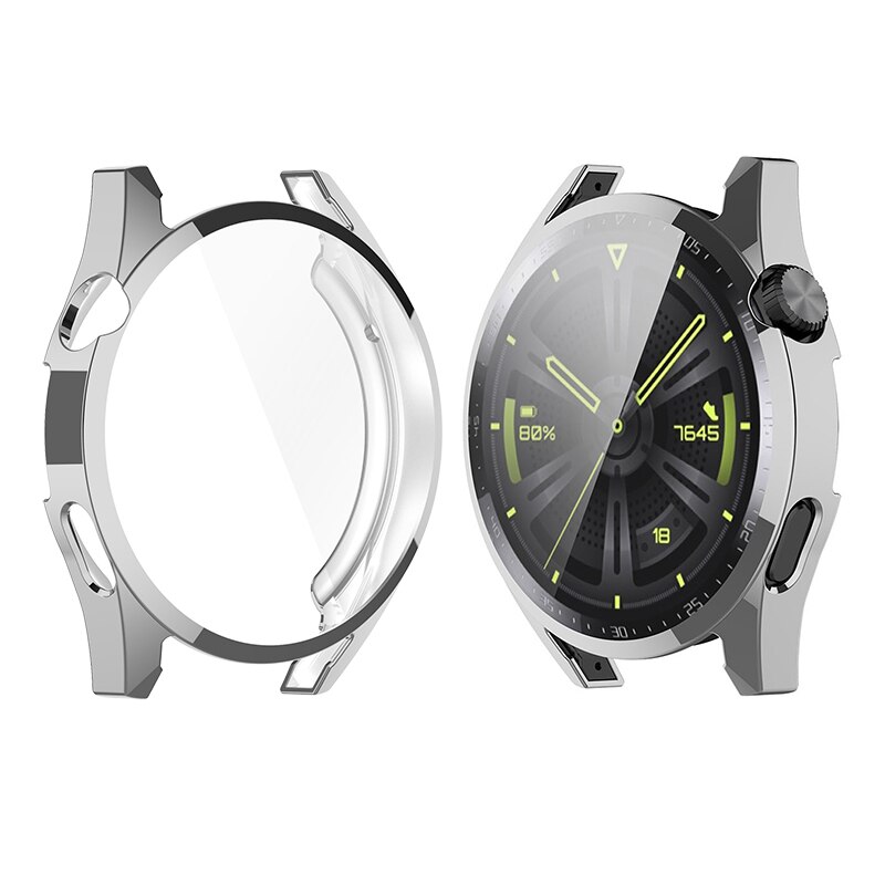 Funda de TPU para Huawei Watch GT3 de 46mm, funda protectora de pantalla suave y completa de 42Mm, fundas de parachoques para Huawei GT 3: xxxxl / Caqui