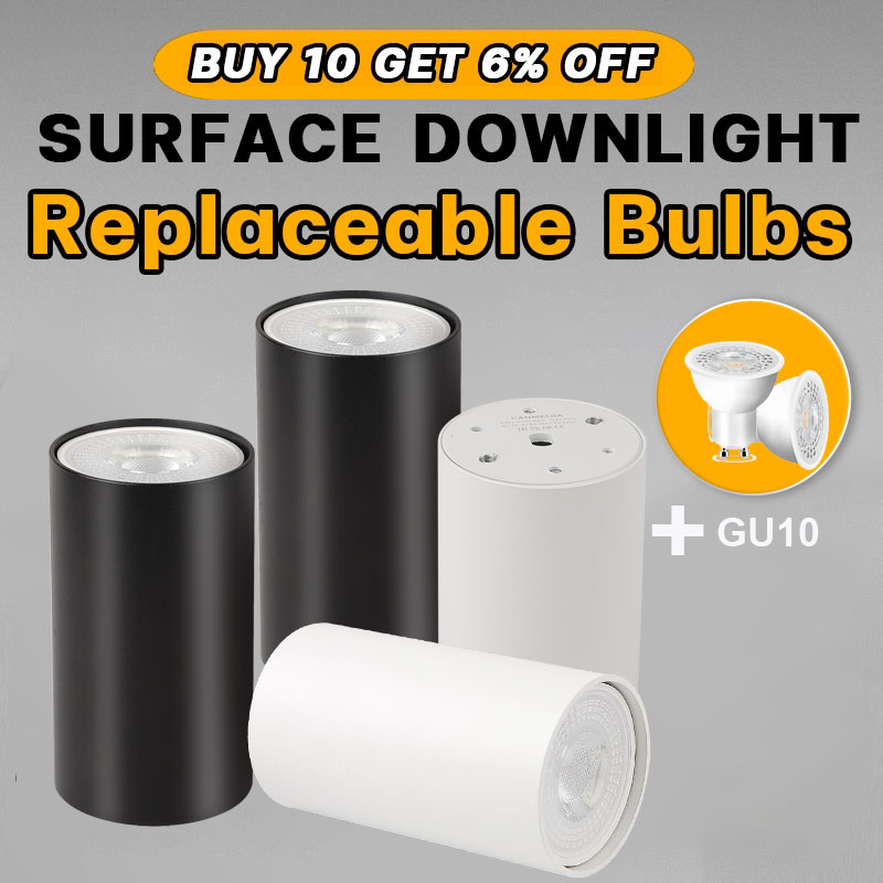 Gu10 led downlight utskiftbar pære 110v/220v taklamper utenpåliggende interiør soverom stue butikk hjem led spotlights
