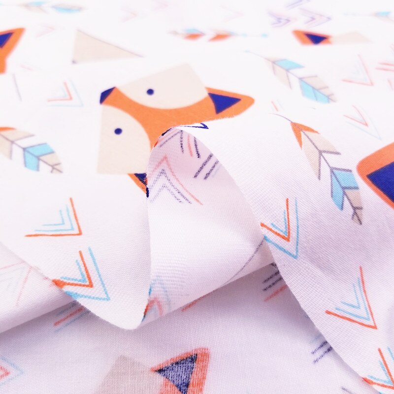 100% Cotton Twill Fabric Printed Fox Cotton Patchwork Cloth For Textile Material Bed Sheet Soft Cloth Quilting Patchwork Tecido