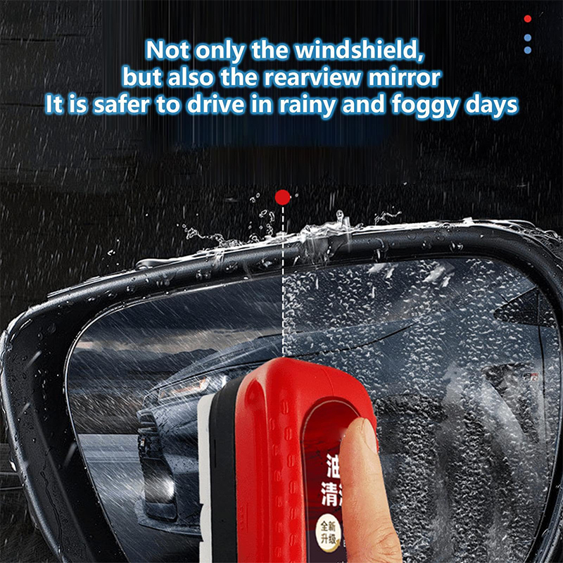 Car Glass Glossy Powerful Car Windshield Cleaner Oil Film Remover Car Window Glass Cleaner Removes Dirt Car Cleaning Brush