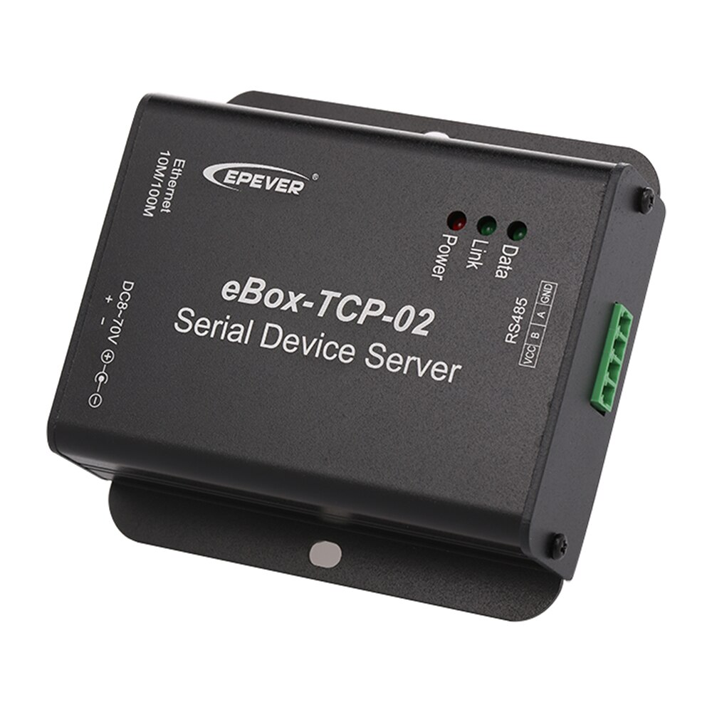 Ebox-tcp -0 seriell port nätverksserver ethernet omvandlingsmodul för solar controller solar regulator