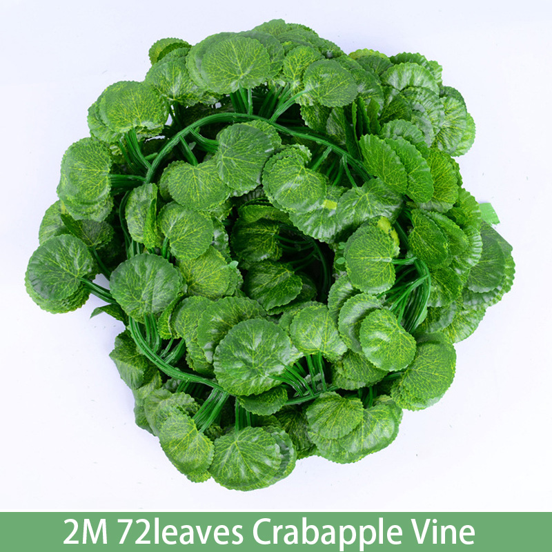 12 Uds. De plantas de hiedra artificiales de 2M, guirnalda de hojas, decoración colgante de pared, hojas de seda, enredadera de enredaderas para el hogar, jardín, decoración de boda: YELLOW