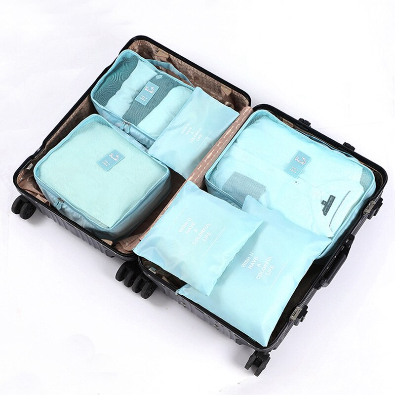 6Pcs Set Unicorn Storage Bag Clothes Shoe Make Up Flamingo Organizer Bag Pouch Suitcase Home Closet Bags Travel Accessories: 8