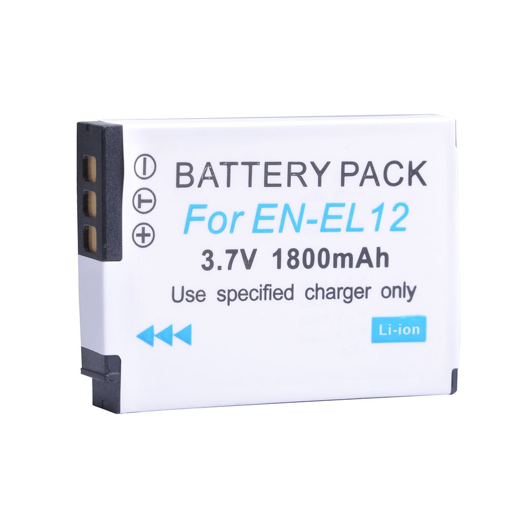 AsperX-Batería de EN-EL12 Akku + USB Dual, cargador con puerto tipo C para Nikon Coolpix S9700 S9500 S9400 S9300 S9100 S8200 S8100: 2B with charger