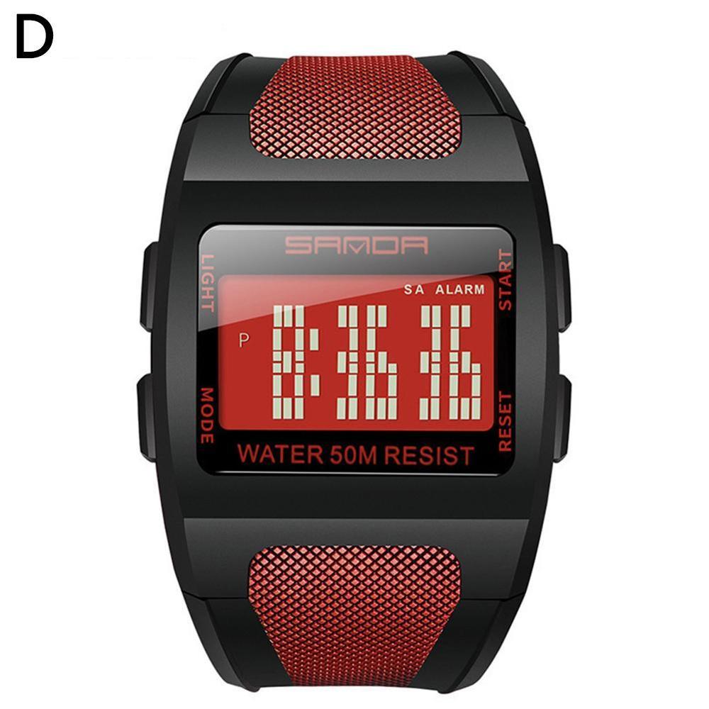 Horloges led cool horloge heren multifunctioneel brede wijzerplaat relogio digitaal elektronisch horloge reloj hombre: D
