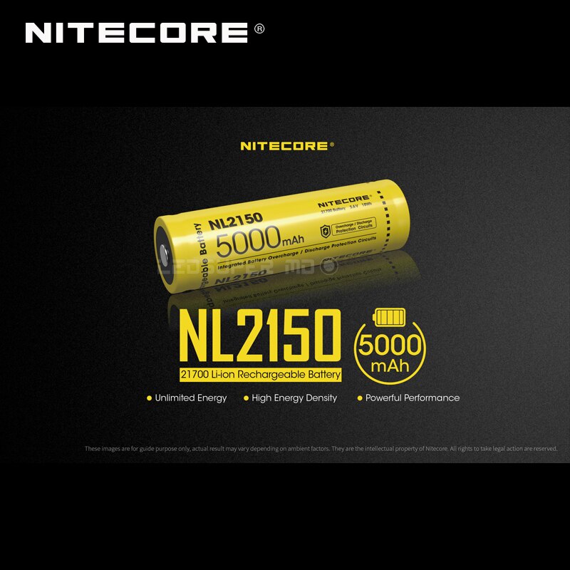 Next Generation Nitecore NL2150 Rechargeable Li-ion 21700 Battery 5000 mAh with CE &amp; ROHS Certifications