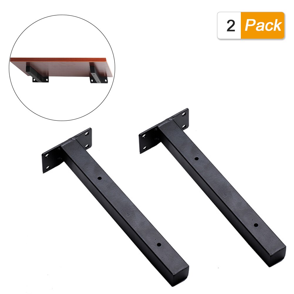 Soporte de 2 uds. Para decoración del hogar, estantería oculta, estantería flotante de servicio pesado, organización DIY, soportes industriales de almacenamiento de hierro
