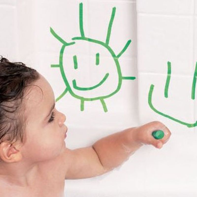 Fargestifter baby putter bad graffiti fargestifter vaskefarge giftfri miljøvern badeleke barn pennesett