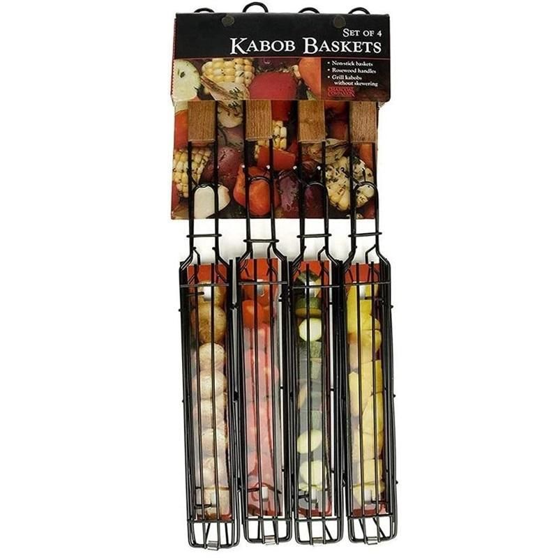 Red de barbacoa cuadrada, 1 Uds., mallas de malla de acero inoxidable, parrilla de barbacoa portátil para exteriores, herramientas de Clip, accesorios de cocina