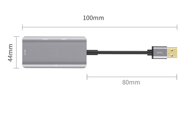 5in1 USB 3.0 SD SDHC CF Compact Flash TF MicroSD Card Reader USB3.0 U Flash Disk Drive Mouse OTG for Macbook Laptop Notebook PC