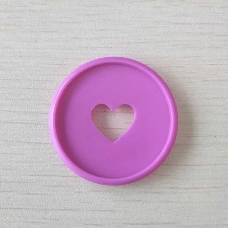 100pcs Hart Notebook Paddestoel Gat Knop Notepad Plastic Losse blad Coil 360 Graden Opvouwbare Disc Gesp Kantoorbenodigdheden