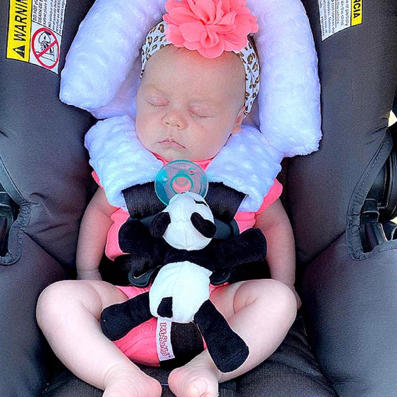 B2EB poggiatesta per bambini e coprisedile per seggiolino auto supportano comodamente la testa del bambino per neonati bambini neonati facile da smontare