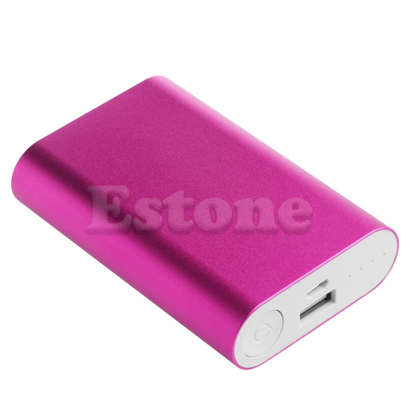 1 PC 10000mAh Power Bank Aluminum Case Kit 3x18650 Battery Charger DIY Box for Phones: Hot pink