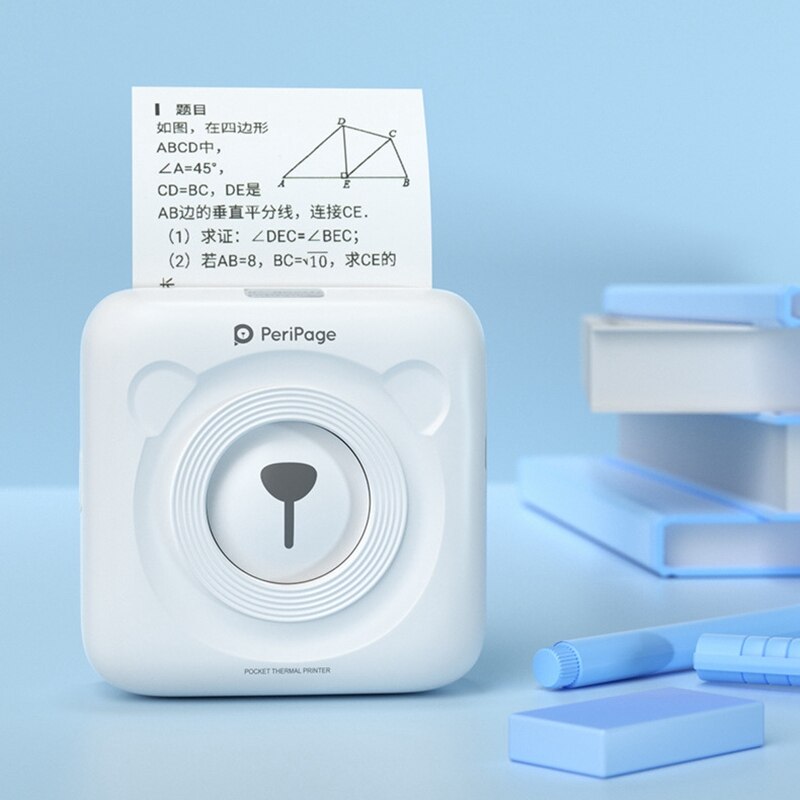 Mini Portable Thermal Printer USB Wireless Bluetooth A6 Thermal Label Printer Compatible with Android IOS Phone Laptop Computer