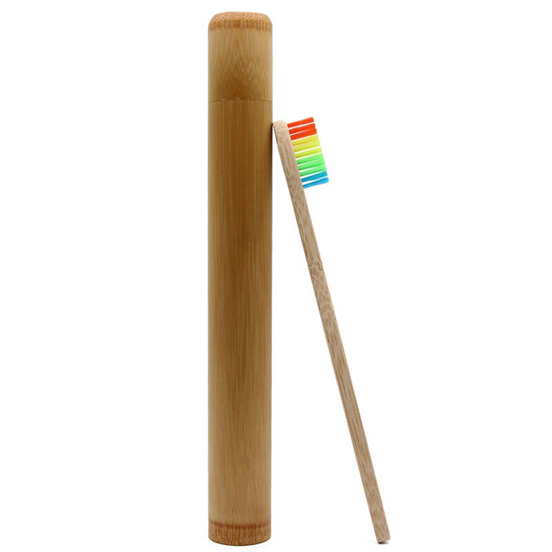 1Pcs Natuurlijke Bamboe Buis Voor Tandenborstel Eco Vriendelijke Travel Case Hand Made 21Cm Bamboe Tandenborstel Buis Draagbare Reizen verpakking