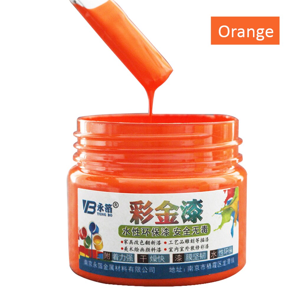 100g Water-based Paint Varnish Silver Spray Paint for Furniture,Handcrafts,Wall Painting Spraying ,Metal, Fence: Orange