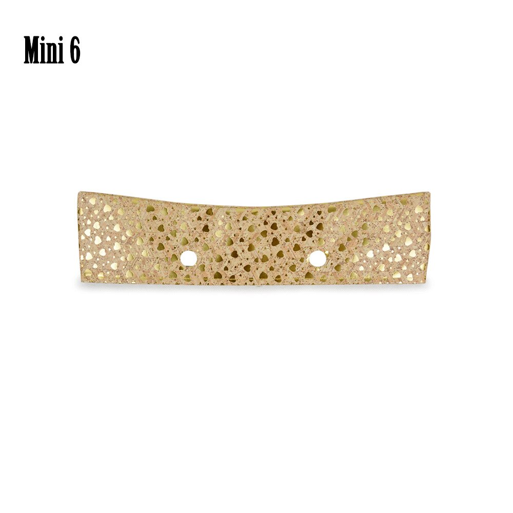 New Classic Mini grana del Legno motivo Trim DELL'UNITÀ di elaborazione del Faux Leahter Trim Decorazione per Obag Borsa per O Corpo Del Sacchetto di Estate autunno: Mini 6