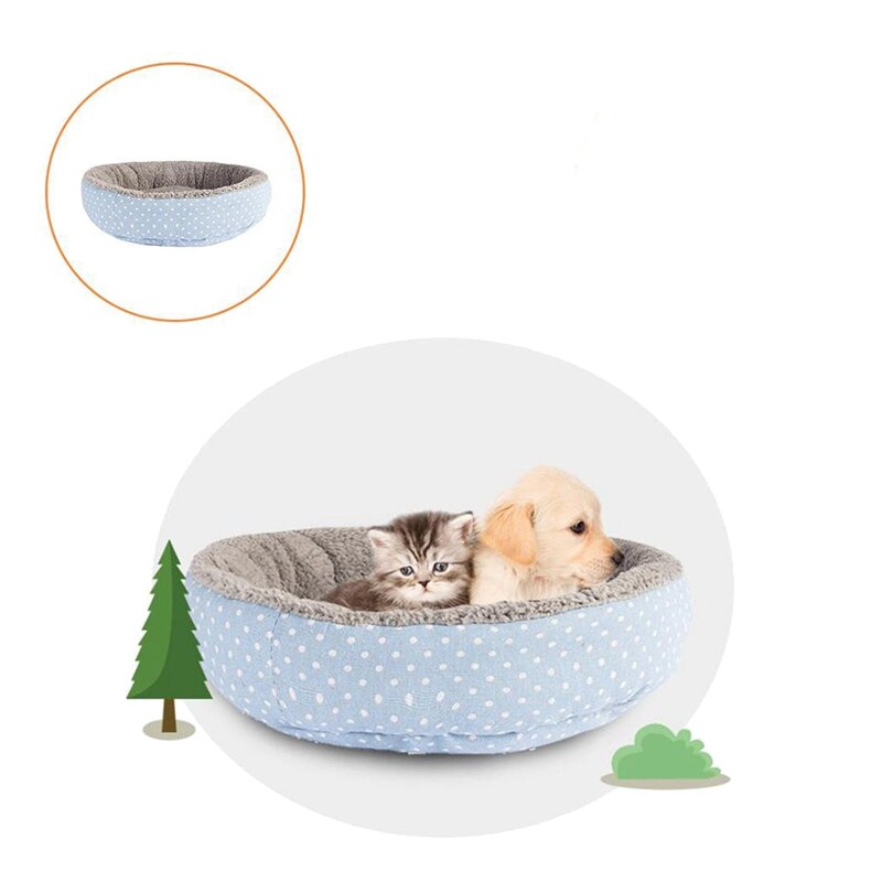 Promotion! Universal Four Seasons Kennel Cat Bed Dog Bed Round Flanging Kennel Microfiber Plush Breathable