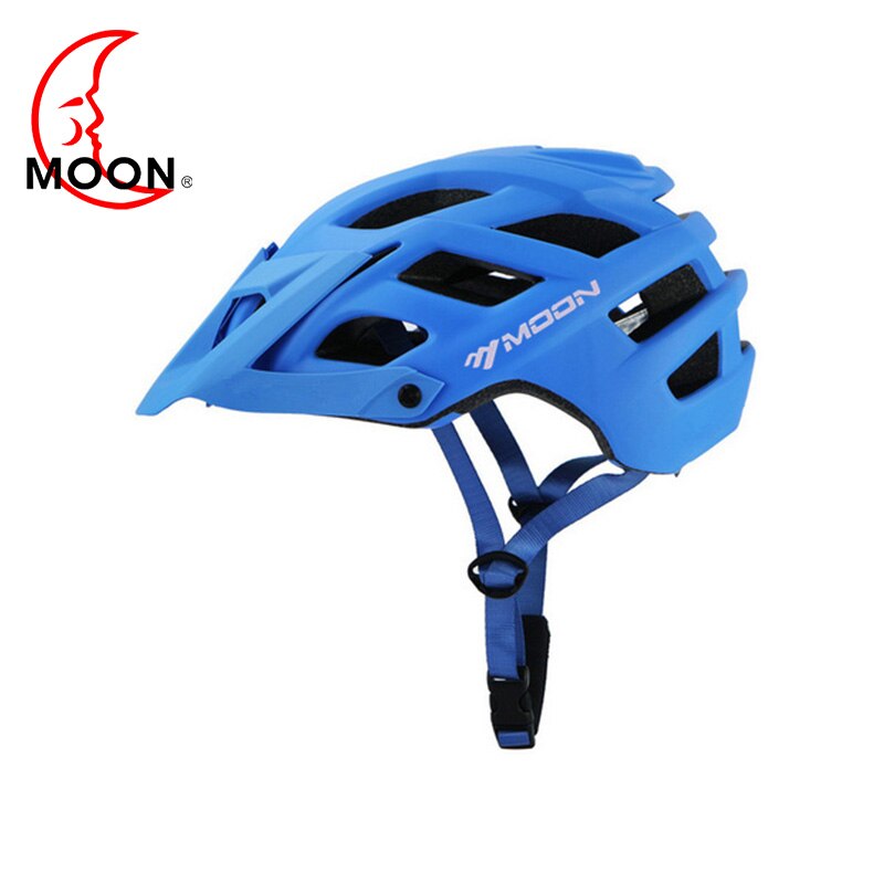 MOON-Casco de seguridad para bicicleta de montaña TRAIL XC para hombre, Ciclismo de Carretera M L: Blue / M