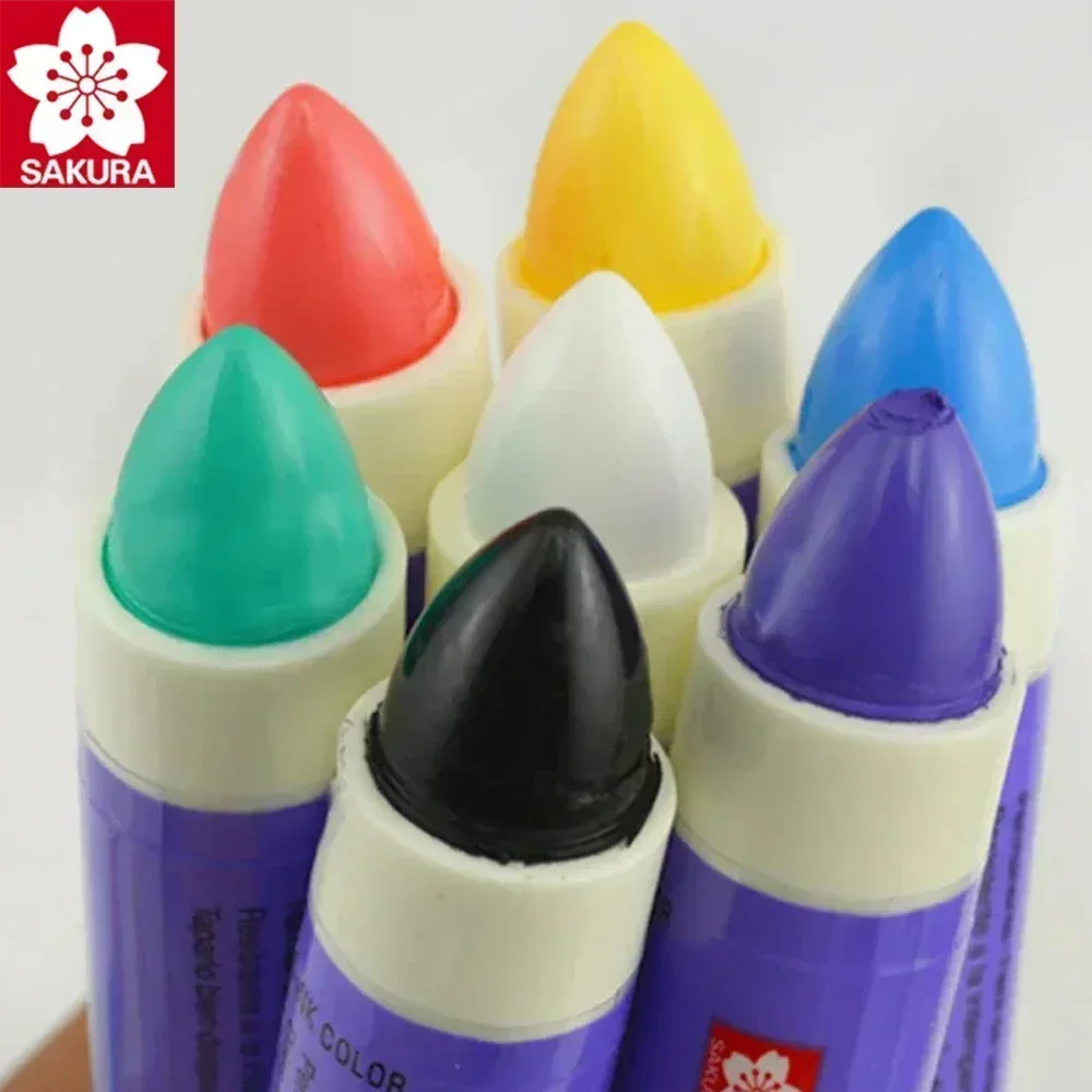 1PC SAKURA XSC Solid Color Marker Paint Pen Industrial Crayon Dry Writable Steel Plate Water-oil Surface Permanent Markers