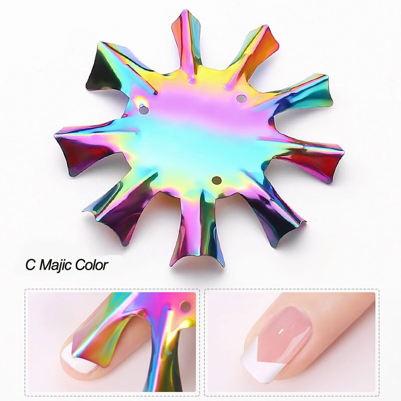 Pro 12 Style Easy French Smile Cut V Line Edge Trimmer Nail Cutter Almond Nail Stencil Styling Mold French Manicure Tools: Orange