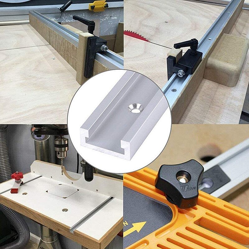Rail De Guidage En Alliage D'aluminium 400 Mm – Goulotte à Bois Pour Scie Sur Table, Fraiseuse, Scie à Ruban