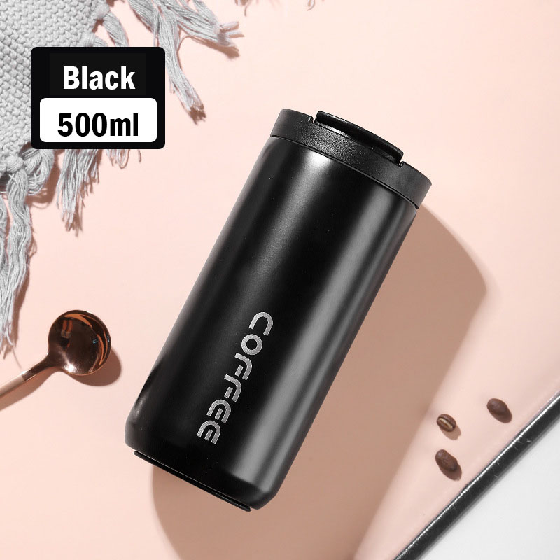 Xiaomi 400ml/500ml Double Stainless Steel 304 Coffee Mug Leak-Proof Thermos Bottle Mug Travel Thermal Cup Portable Youpin: Orange