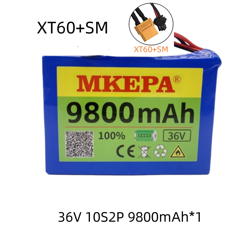 10S2P 36V 9800mAh 36v Electric Scooter Battery Lithium Electric Scooter 500W Electric Scooter Battery 36v 10s2p Battery: Silver