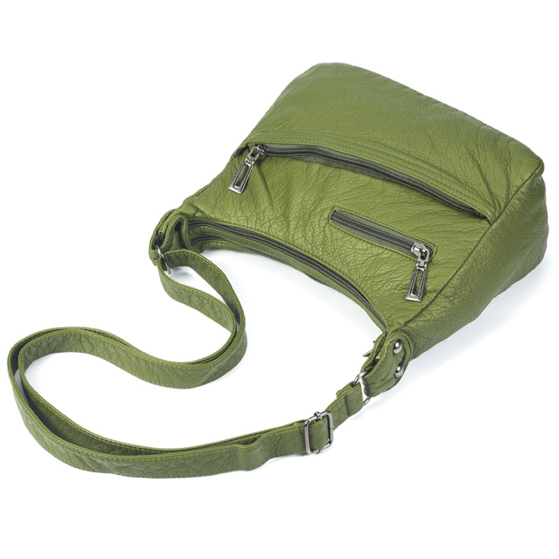 Annmouler Frauen Umhängetasche Tasche Grün Schulter Tasche Weichen PU Leder Messenger Tasche Multi-taschen Frauen Handtasche Geldbörse Zipper