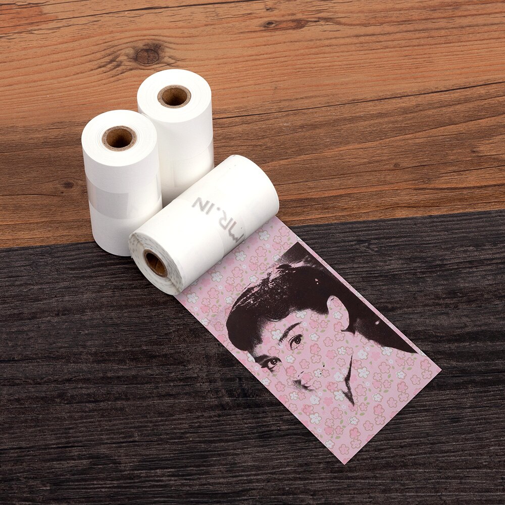 Phomemo Red Heart Pattern Stickers Thermal Paper 3 Rolls for 20 Years for Phomemo M02/M02S/M02Pro Photo Printer Label Papaer: Sakura Sricker