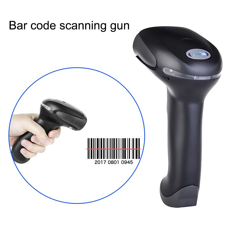 Draagbare Barcode Scanner Reader Barcode Handheld Scan Usb Kabel Scaned Speed Draadloze Pos Bar Code Scan Inventaris