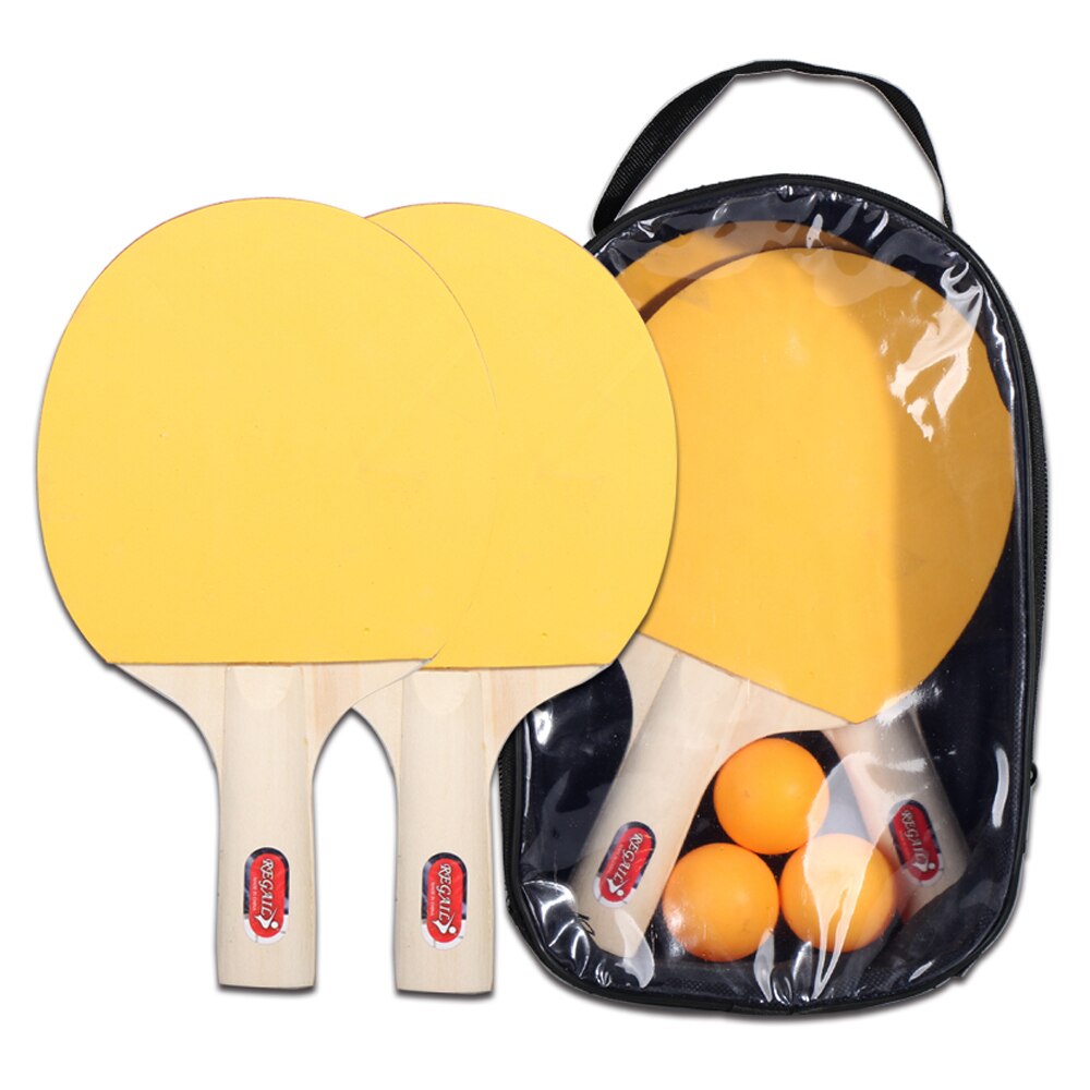 Lichtgewicht tafeltennis racket en ballen set krachtige korte steel tafeltennis paddle racket set sportuitrusting: Set 4
