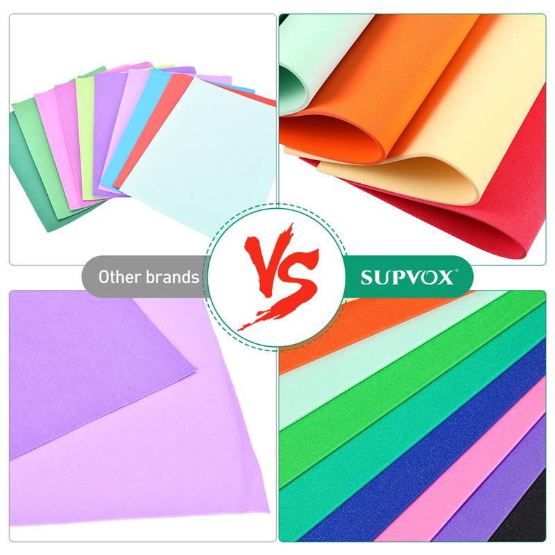 50pcs Sponge Foam Paper EVA Craft Foam Sheets Handicraft Sheets Kids Arts Foam Paper for DIY Projects Scrapbooking