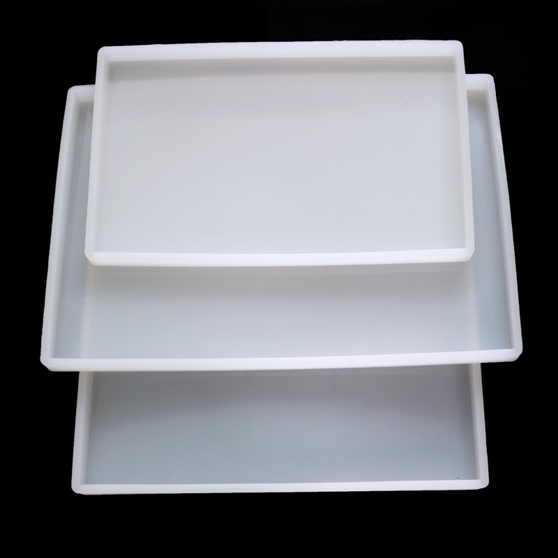 Moule carré rectangulaire épais de grande taille, moulage en résine époxy pour plateau de fabrication de bricolage, 1 pièce