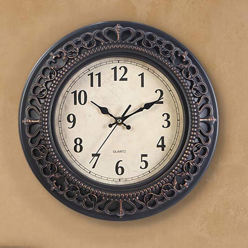 10-Inch Silent Retro Quartz Clock Decorative Wall Clock ,Bedroom Clock Retro Clock,Living Room Wall Clock,for Home/Office/School