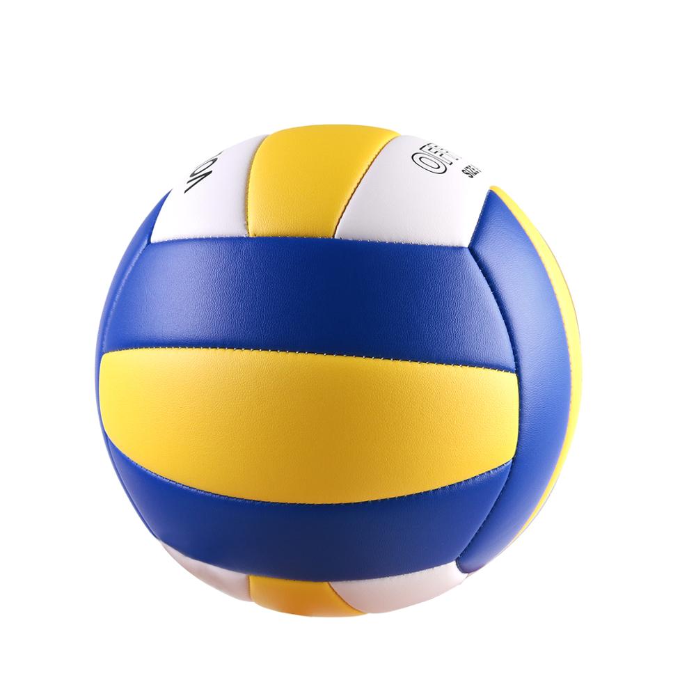 Yanyodo Officiële Maat 5 Volleybal, Zachte Indoor Outdoor Volleybal Voor Game Gym Training Strand Spelen, Geel Wit Blauw