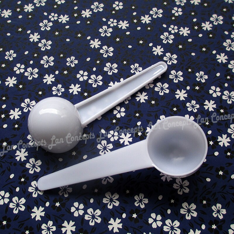 100pcs/lot 7.5g gram / 15ML Plastic Scoop PP Measuring Spoon - 100X32X26.5mm white