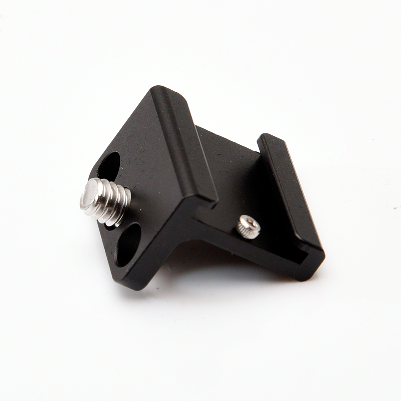 Cold Shoe Mount Adapter for DSLR Camera Rig Attach to Side Cage and L Bracket Plate Handle monitor light MIC with 1/4" Screws