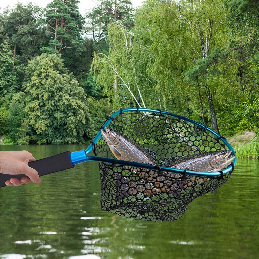 Mesh Hole Landing Dip Net Fishing Nets Aluminum Alloy Fishing Tools Lightweight Fish Mesh Network for Fisherman