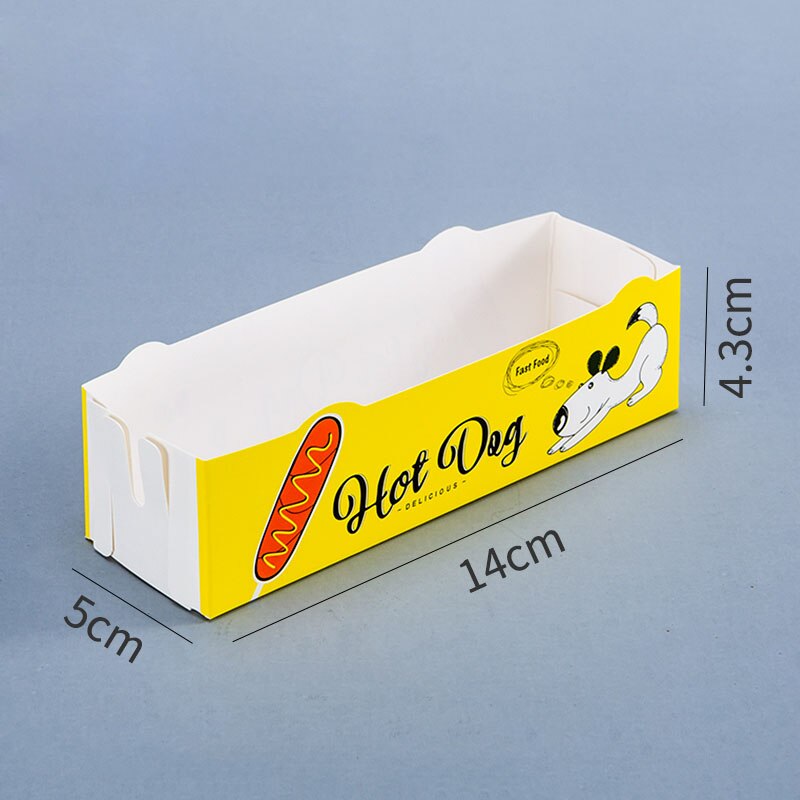 100pcs Dog Packaging Box Paper Disposable Party Tableware Food Serving Tray for Caterers Food Trucks Kids: 1