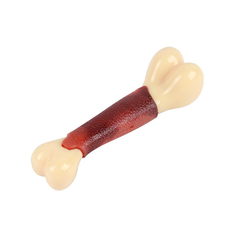 Bone Shape Dogs Toy Beef Flavor Nearly Indestructible Toys For Small Medium Large Dogs Pet Chew Bite Resistant Product: L-15.5cm