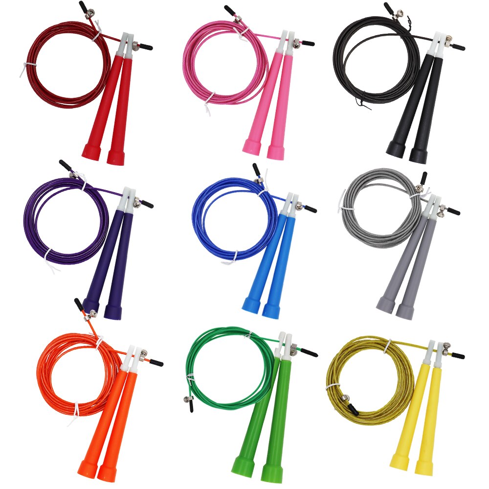 Steel Wire Skipping Skip Adjustable Jump Rope Fitnesss Equipment Exercise Workout 3m speed training goal rope foot skip