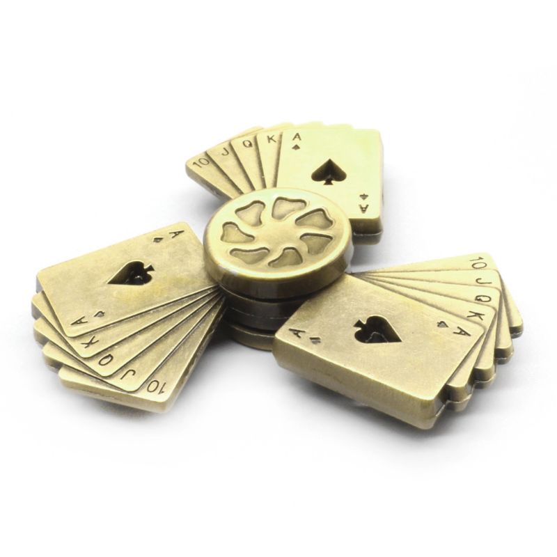 poker stil hånd spinner synke legering pilsner høyhastighets spinning søle avlastningsleketøy: Bronse
