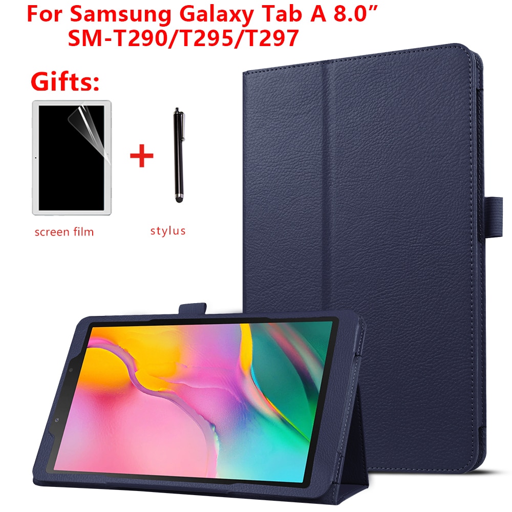 Para Samsung Galaxy Tab A 8,0 pulgadas tablet SM-T290 T295 T297 PU Funda de cuero funda protectora de cuero PU +