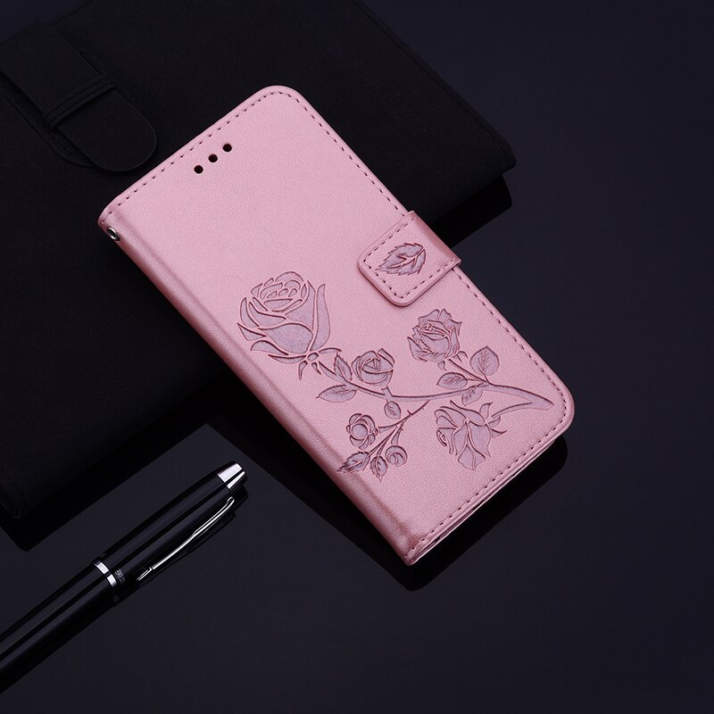 Odwróć skórzany pokrowiec na Xiaomi Poco M3 чехол Case portfel z tworzywa syntetycznego stojak Capa Funda Pocophone M3 M2010J19CG pokrowiec ochronny Etui: MGH Pink
