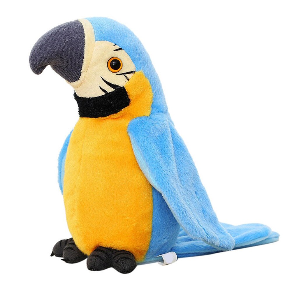 Praten Gevulde Papegaai Herhaal Elektronische Vogel Spreken Huisdier Zwaaien Vleugels Knuffel Interactieve Speelgoed Xmas Nieuwjaar Geanimeerde: C