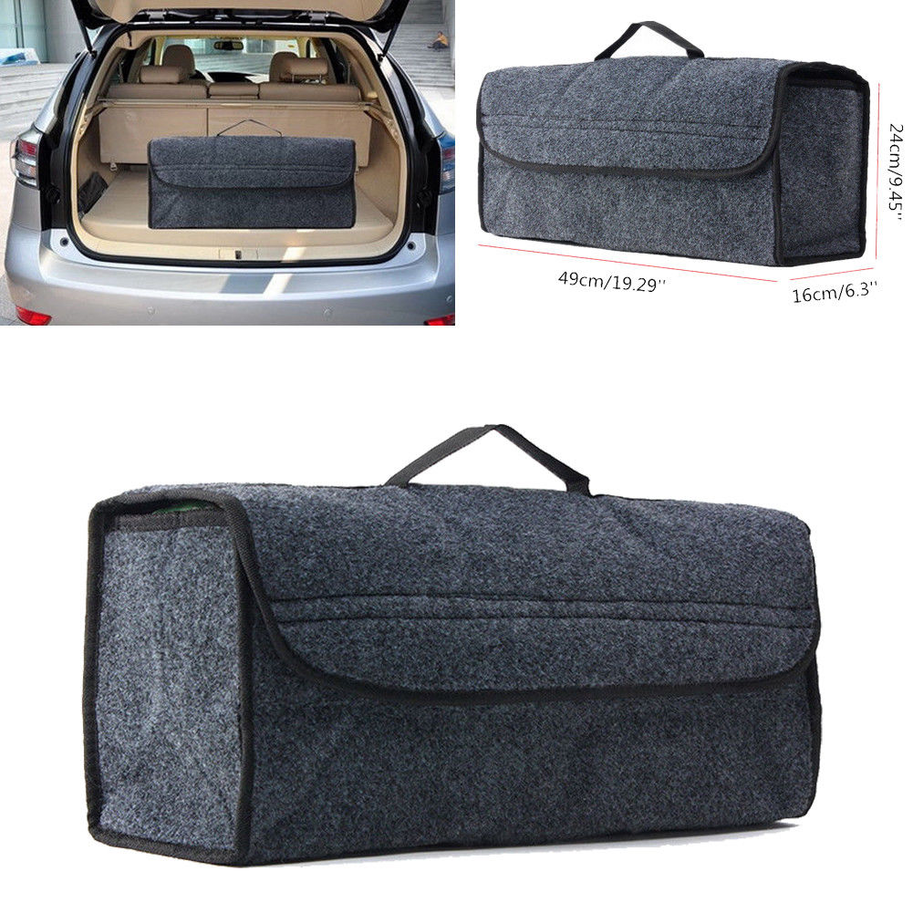Mærke stil stor skridsikker bil bagagerum bagagerum opbevaring organisator grå sag værktøj taske