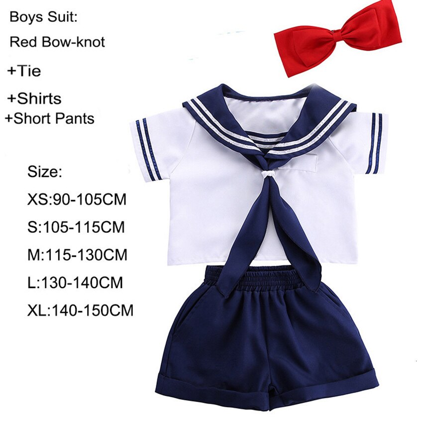 Sømand skoleuniform japansk skolepige nederdel baby pige dreng cheerleader fancy tøj hold bære koreansk børn kostume