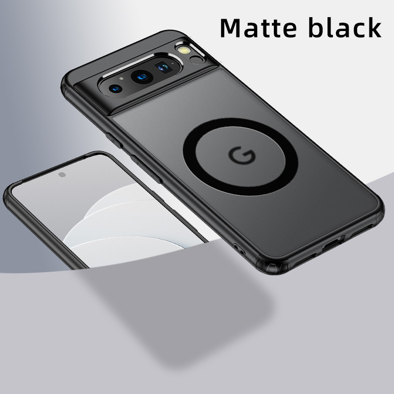 Airbags a prueba de golpes, funda de carga inalámbrica magnética para Google Pixel 9 Pro XL 8 7 Pro 8a 7a, funda protectora resistente: Para el píxel 7 (6,3 ") / Oro