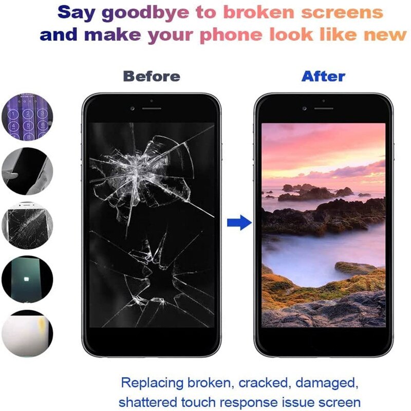 Iphone 6s plus 5.5 " screen replacement lcd display 3d touchscreen digitizer replacement assembly kit with repair tools